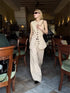Mo.Studio Round Neck Long Waist Coat and Trousers